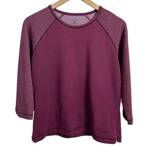 Patagonia Crew Neck Womens Blouse 3/4 Length Sleeves Size Medium Crew Neck Top